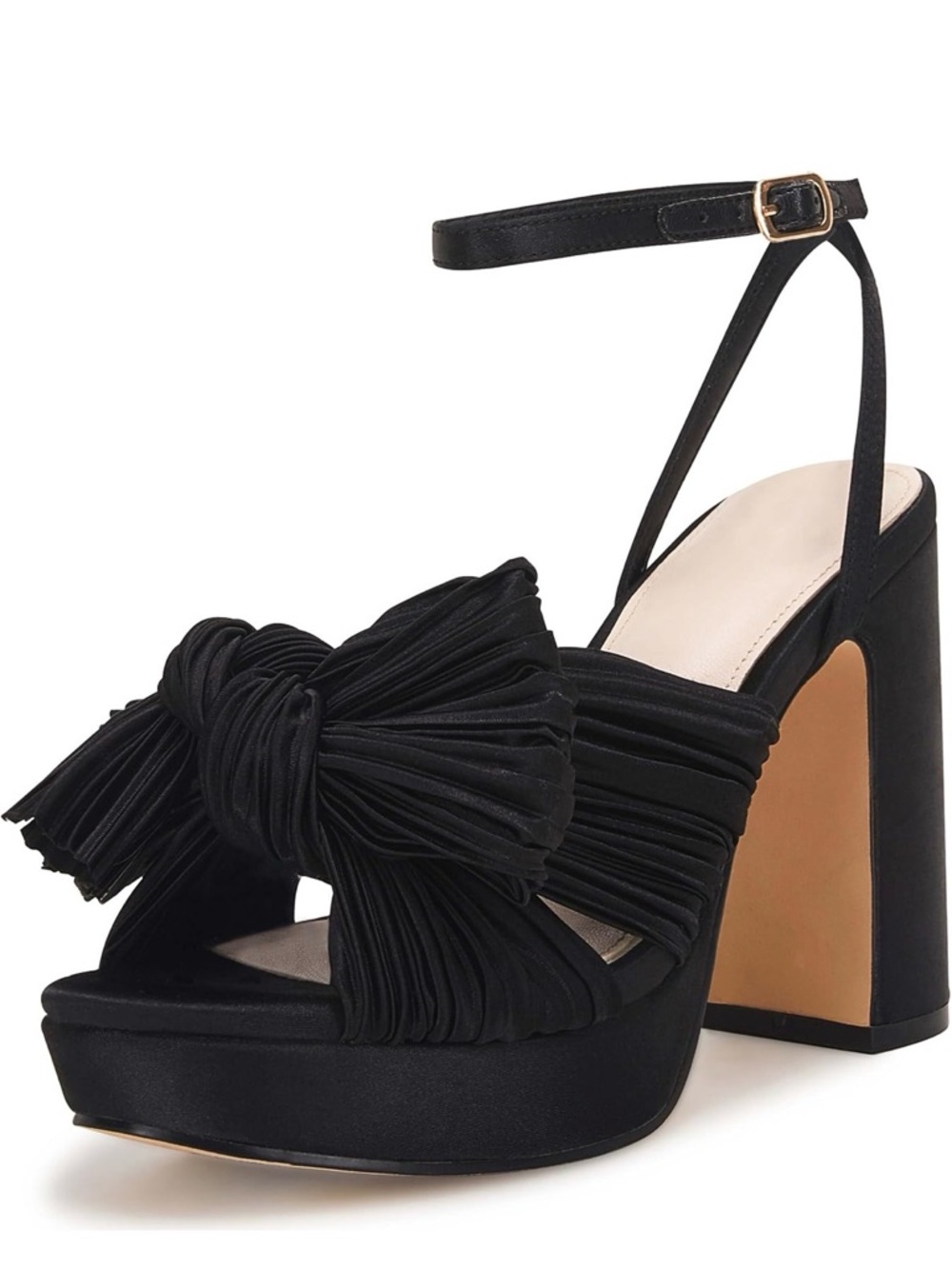 Vetements Black Bow Platform Ankle-Strap Sandals